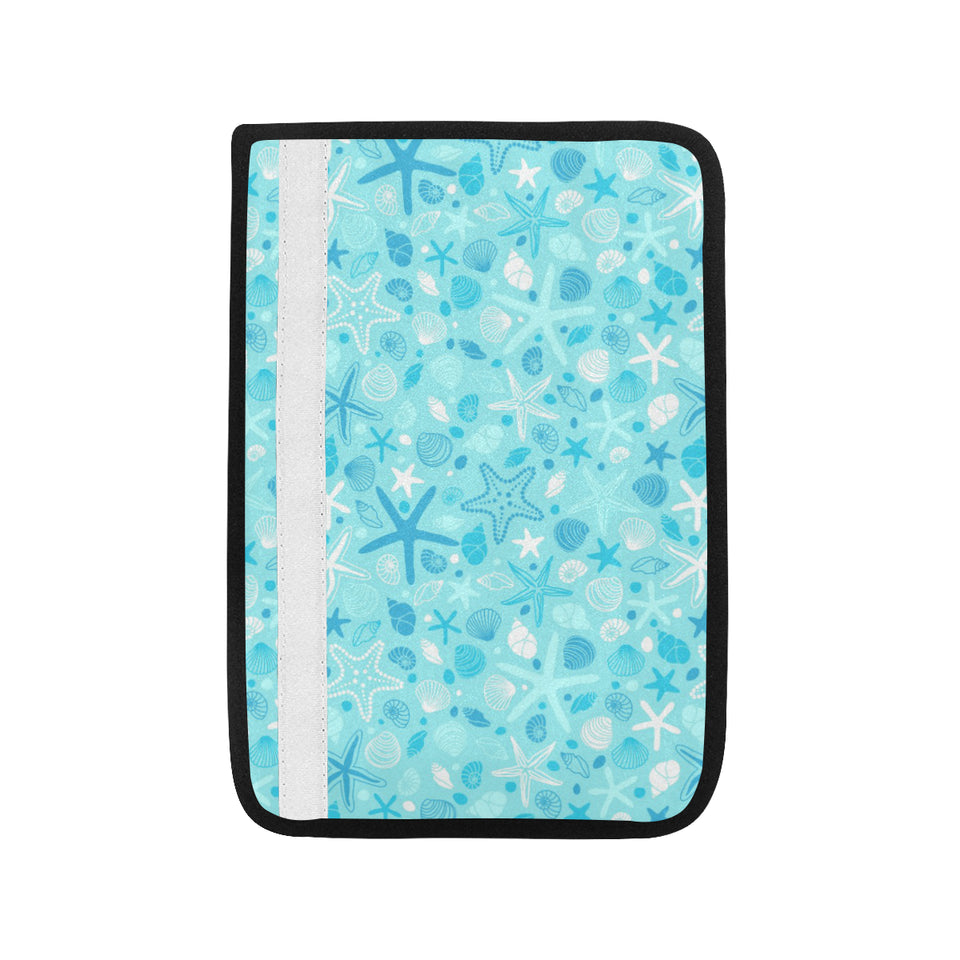 Starfish Shell Blue Theme Pattern Car Seat Belt Cover