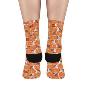 Popcorn Pattern Print Design 05 Crew Socks