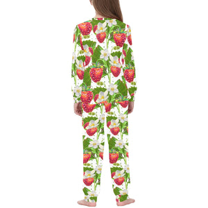 Strawberry Pattern Kids' Boys' Girls' All Over Print Pajama Set