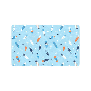 Surfboard Pattern Print Design 05 Doormat