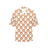 Pretzels Pattern Print Design 03 Women's All Over Print Hawaiian Shirt