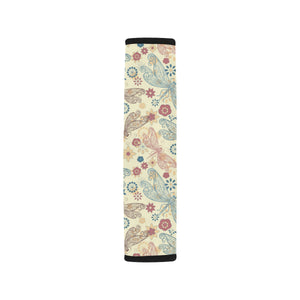 Dragonfly Flower Pattern Car Seat Belt Cover