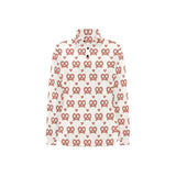 Pretzels Pattern Print Design 01 Women's Long Sleeve Polo Shirt