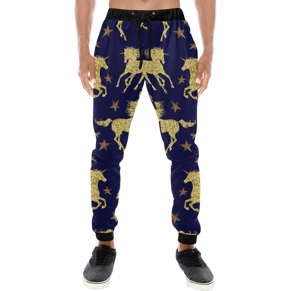 Unicorn Gold Pattern Unisex Casual Sweatpants