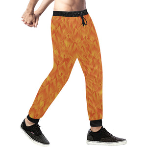 Red Flame Fire Pattern Unisex Casual Sweatpants