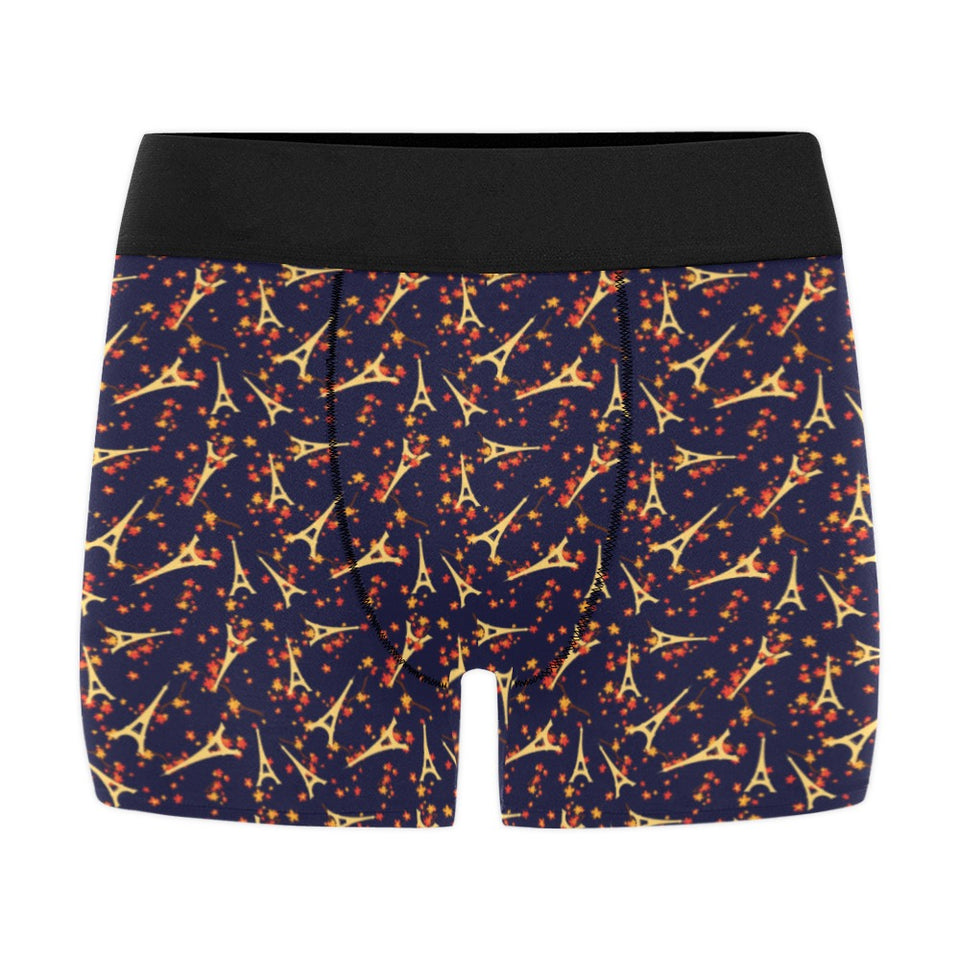 Eiffel Tower Pattern Print Design 02 Men's All Over Print Boxer Briefs Men's Underwear