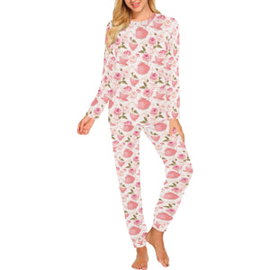 Tea pots Pattern Print Design 04 Women's All Over Print Pajama Set