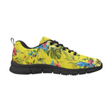 Colorful Parrot Pattern Men's Sneakers Black