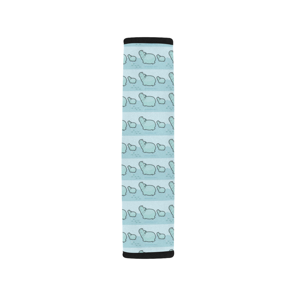 Hippopotamus Pattern Print Design 02 Car Seat Belt Cover