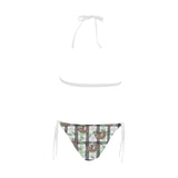 Sloth Pattern Stripe Background Sexy Bikinis Two-Pieces Swimsuits