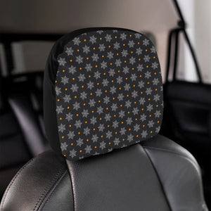 Cobweb Spider Web Pokka Dot Pattern Car Headrest Cover