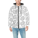 Potato Chips Pattern Print Design 03 Men's Padded Hooded Jacket(ModelH42)