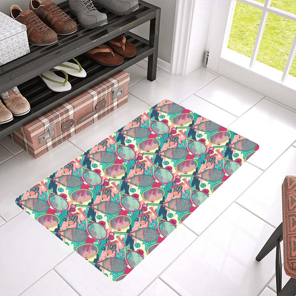 Tennis Pattern Print Design 01 Doormat