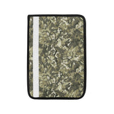 Green Camo Camouflage Flower Pattern Car Seat Belt Cover