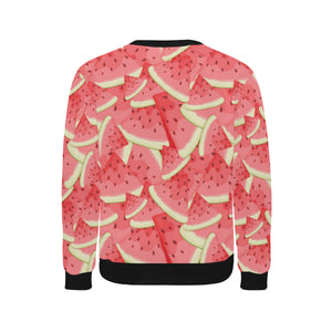 Watermelon Pattern Background Men's Crew Neck Sweatshirt