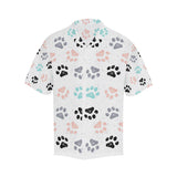 Dog Paws Pattern Print Design 02 Men's All Over Print Hawaiian Shirt (Model T58)