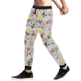 Swan Flower Pattern Unisex Casual Sweatpants