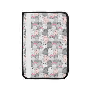 Hippopotamus Pattern Print Design 03 Car Seat Belt Cover