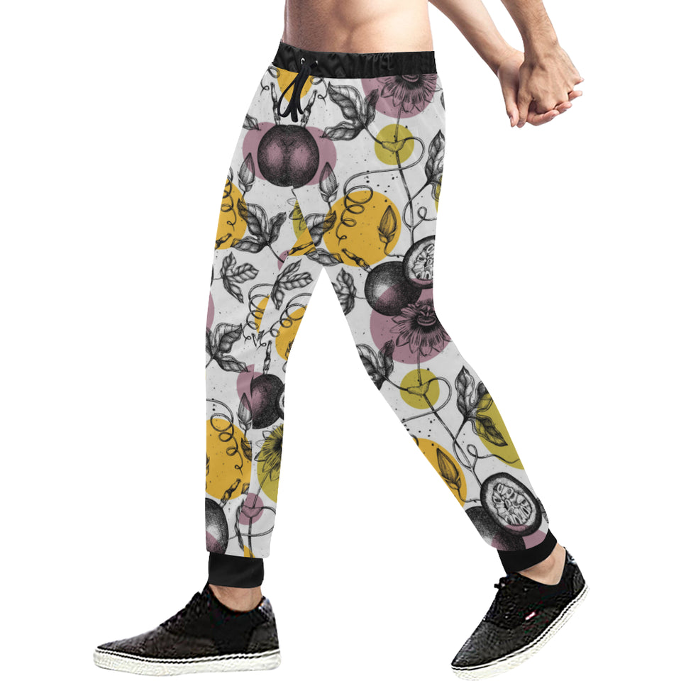 Passion Fruit Pattern Background Unisex Casual Sweatpants