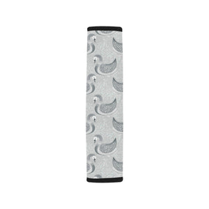 Swan Gray Pattern Car Seat Belt Cover