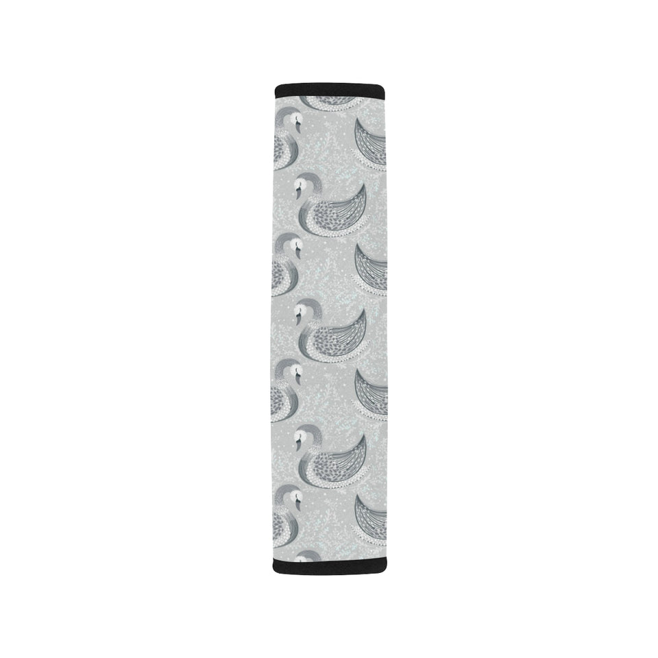 Swan Gray Pattern Car Seat Belt Cover