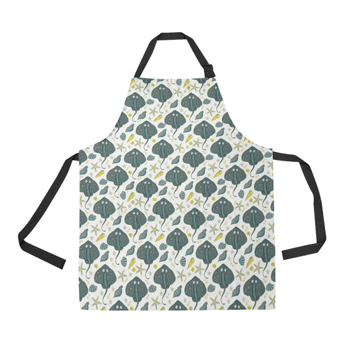 Stingray Pattern Print Design 03 Adjustable Apron