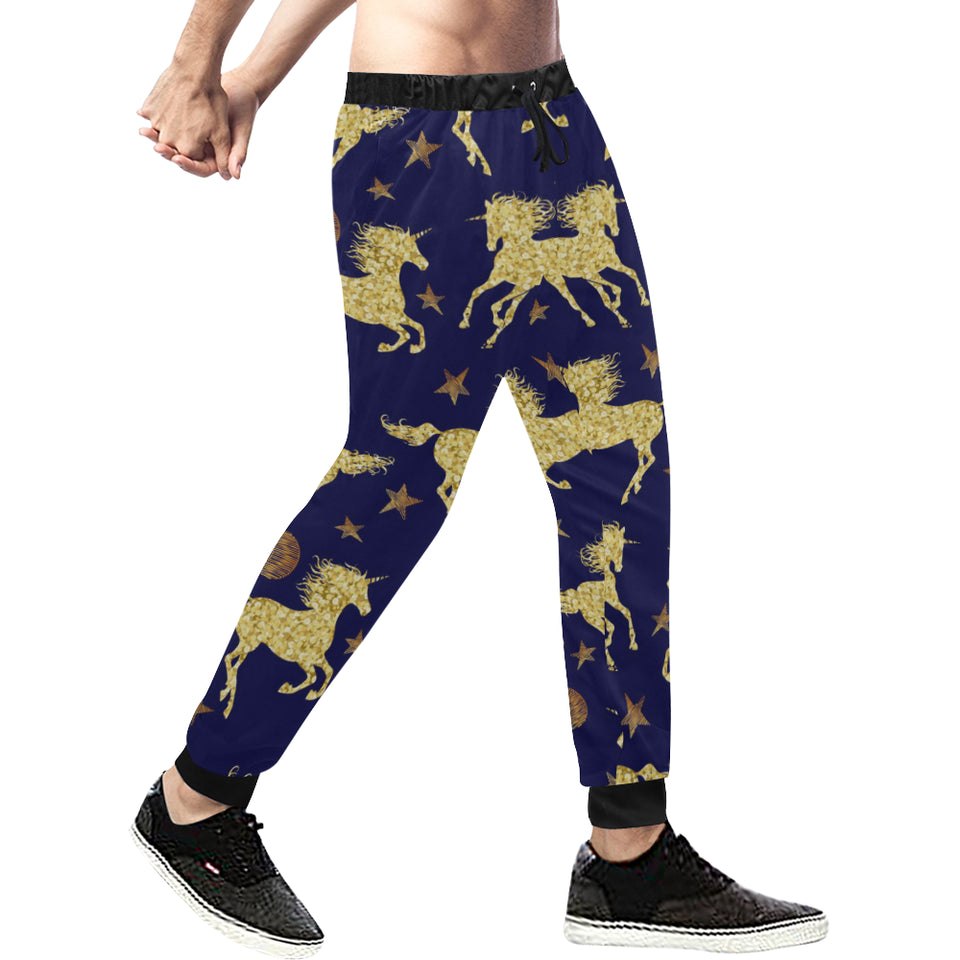 Unicorn Gold Pattern Unisex Casual Sweatpants