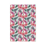 Pink Parrot Heliconia Pattern House Flag Garden Flag