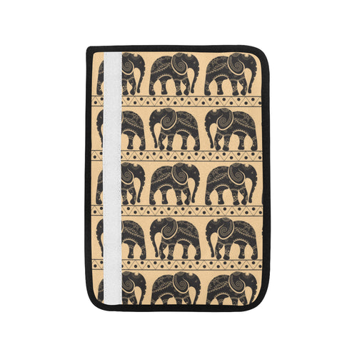 Elephant Pattern Ethnic Motifs Car Seat Belt Cover