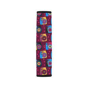 Camera Pattern Print Design 04 Car Seat Belt Cover