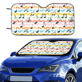 Music Notes Pattern Print Design 01 Car Sun Shade