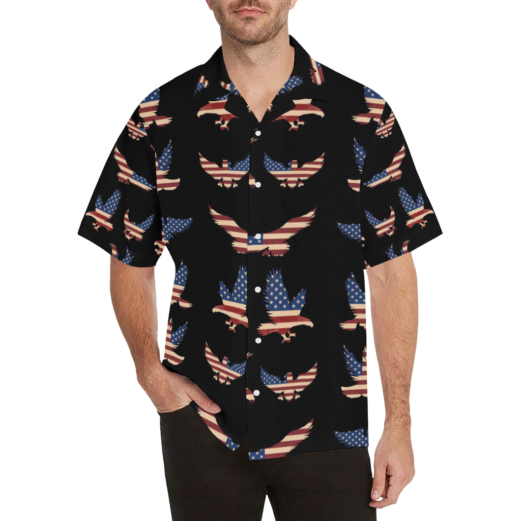 Eagle Pattern Print Design 04 Men's All Over Print Hawaiian Shirt (Model T58)