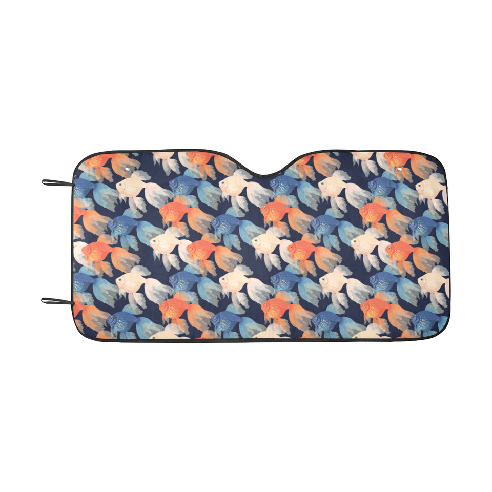 Goldfish Pattern Print Design 04 Car Sun Shade