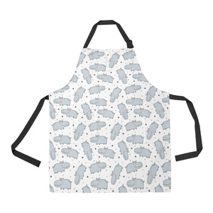 Hippopotamus Pattern Print Design 01 Adjustable Apron