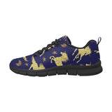 Unicorn Gold Pattern Men's Sneakers Black