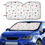 Jack Russel Pattern Print Design 03 Car Sun Shade