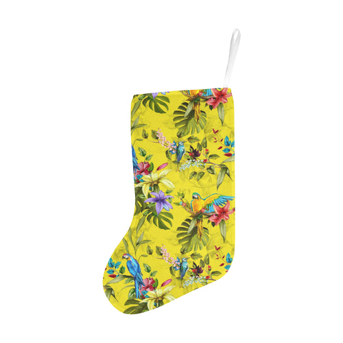 Colorful Parrot Pattern Christmas Stocking