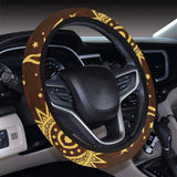 Hand Drawn Sun Pattern Car Steering Wheel Cover
