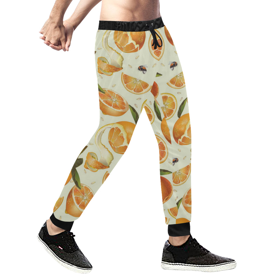 Orange Pattern Unisex Casual Sweatpants