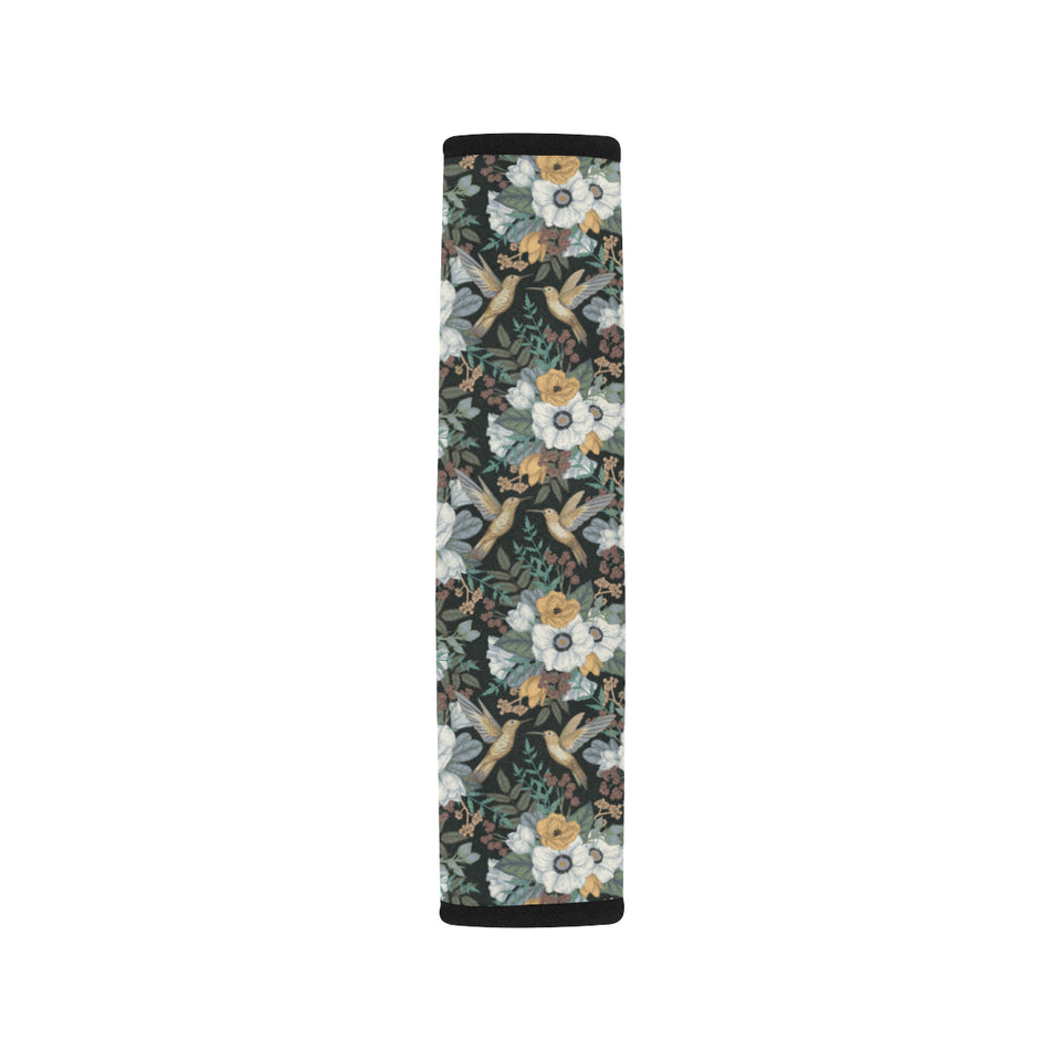 Hummingbird Pattern Print Design 05 Car Seat Belt Cover