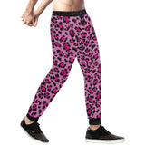 Pink Leopard Skin texture Pattern Unisex Casual Sweatpants