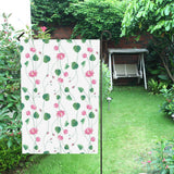 Pink Lotus Waterlily Flower Pattern House Flag Garden Flag