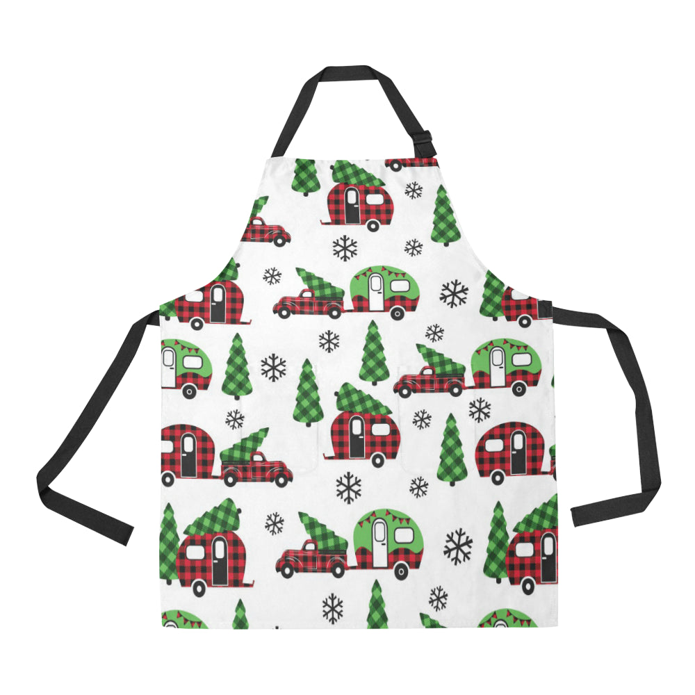 Camper Van Pattern Print Design 05 Adjustable Apron