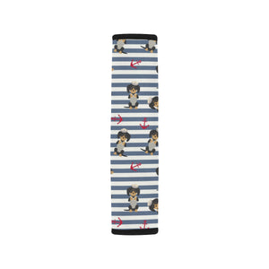 Dachshund Anchor Navy Blue Pattern Car Seat Belt Cover