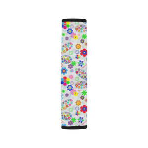 Dragonfly Color Flower Pattern Car Seat Belt Cover