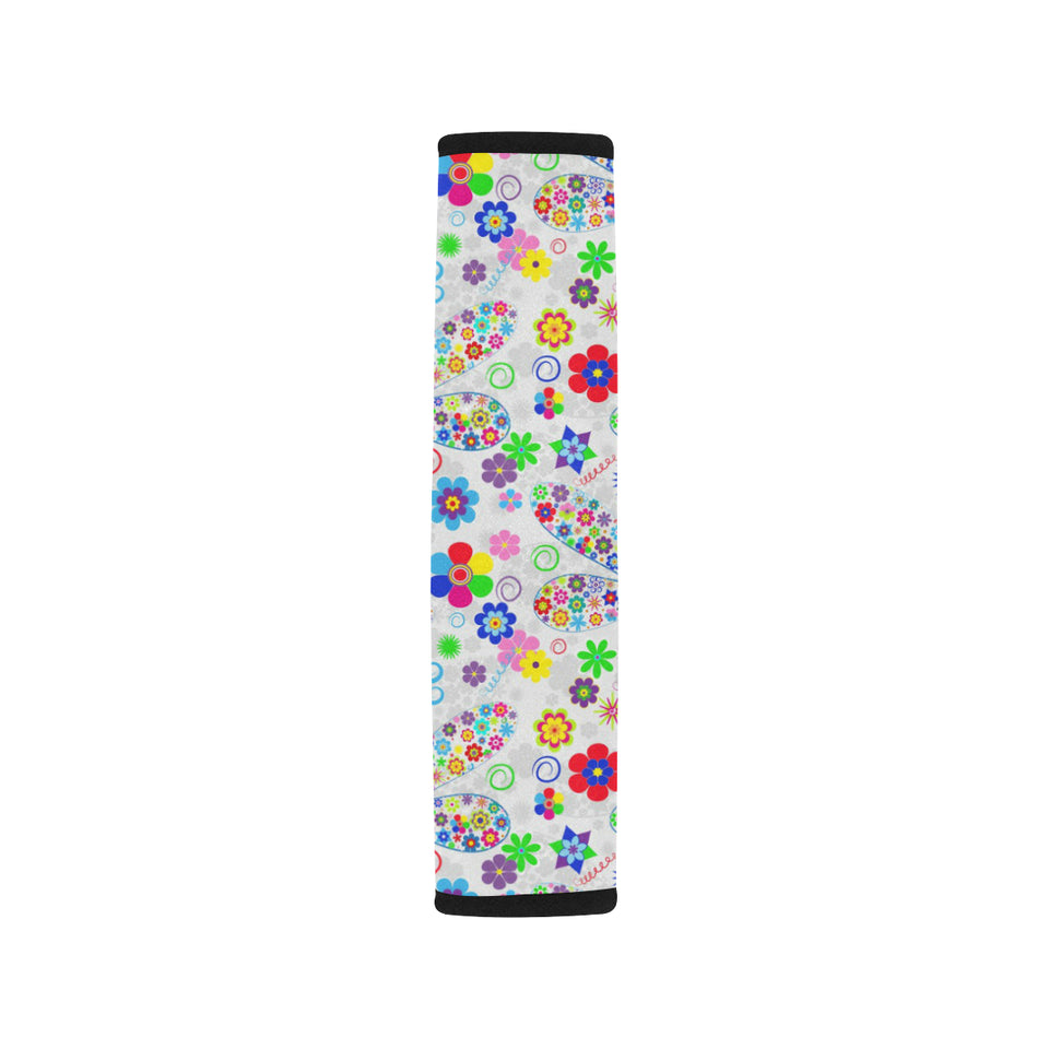 Dragonfly Color Flower Pattern Car Seat Belt Cover