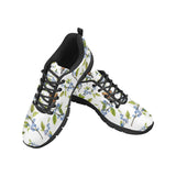 Blueberry Bird Pattern Men's Sneakers Black