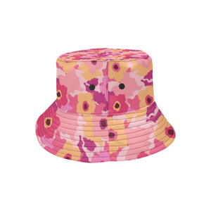 Pink Camo Camouflage Flower Pattern Unisex Bucket Hat