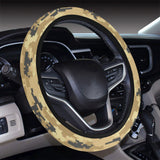 Sand Camo Camouflage Pattern Car Steering Wheel Cover