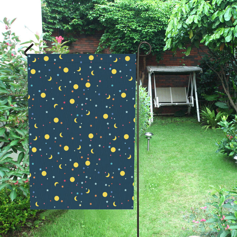 Moon Star Pattern House Flag Garden Flag